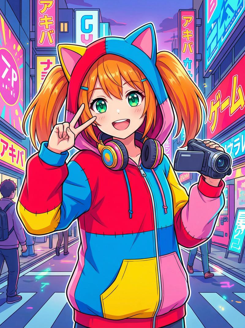 芒果视频动漫社区-元气橙发少女Cosplay