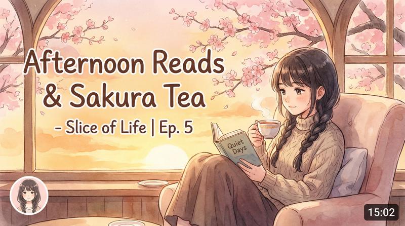 芒果视频日常动漫-午后阅读与樱花茶-生活动漫